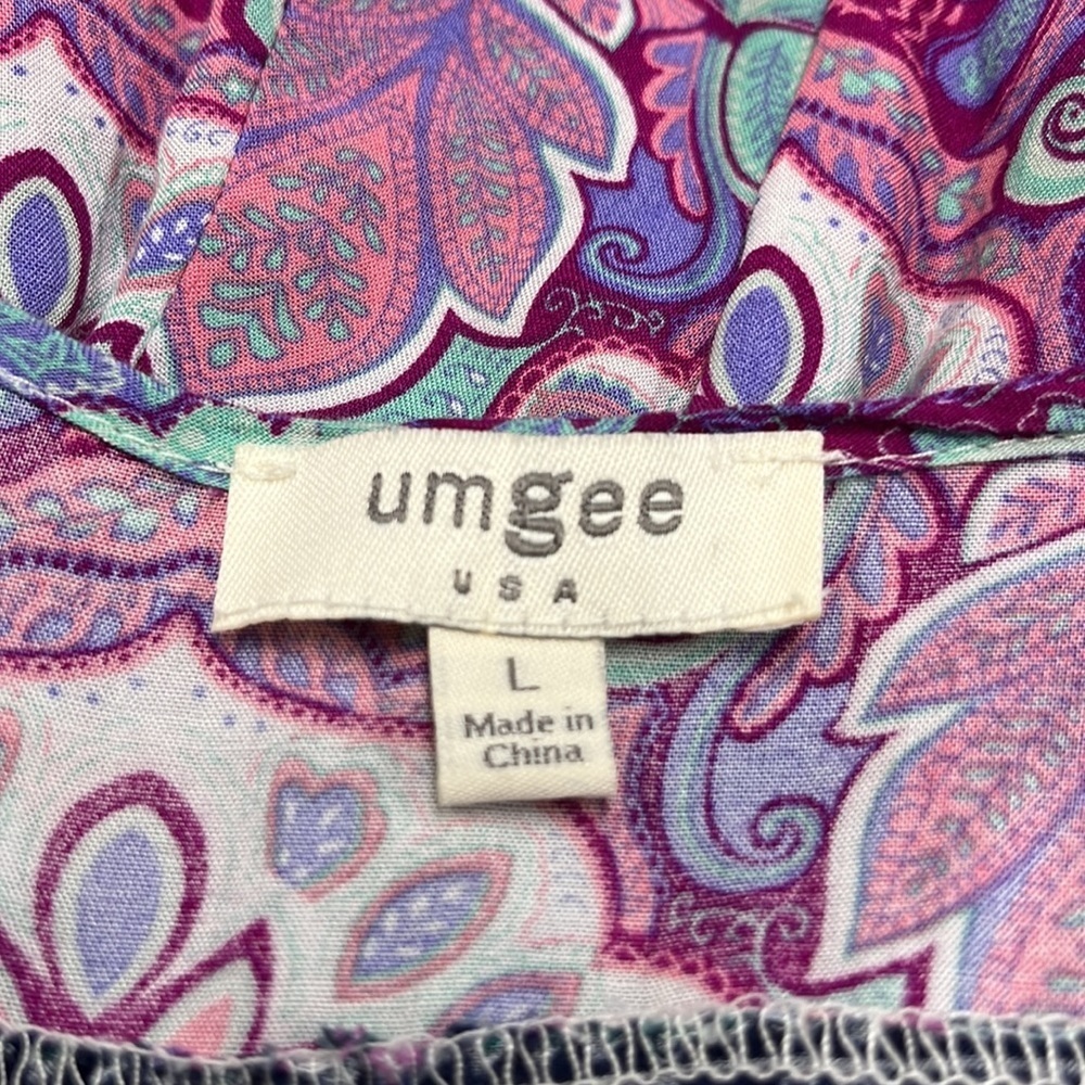 Umgee Boho Multi Color Multi Print Sleeveless But… - image 4